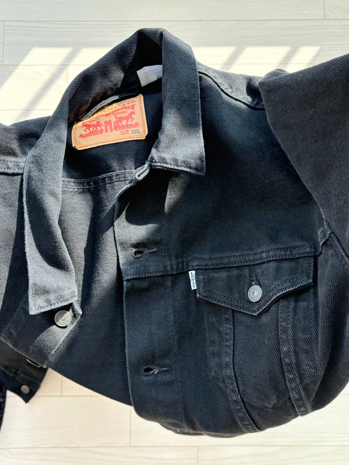 Levis 리바이스 데님 블랙 트러커 자켓 XXL (105)   상품이미지1