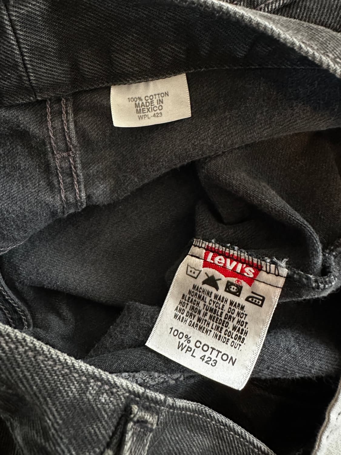 90-00s Levi’s 501 블랙 데님 팬츠 w30 상품이미지5
