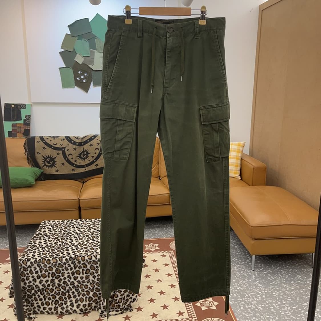 유니폼브릿지 빈티지 말차카키 워크 카고팬츠 M C09481 상품이미지3