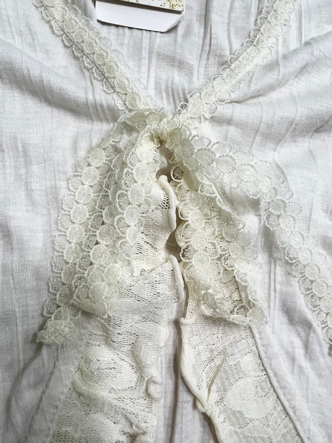 [새제품] 셔링레이스 블라우스 자켓 모리걸 상품이미지4