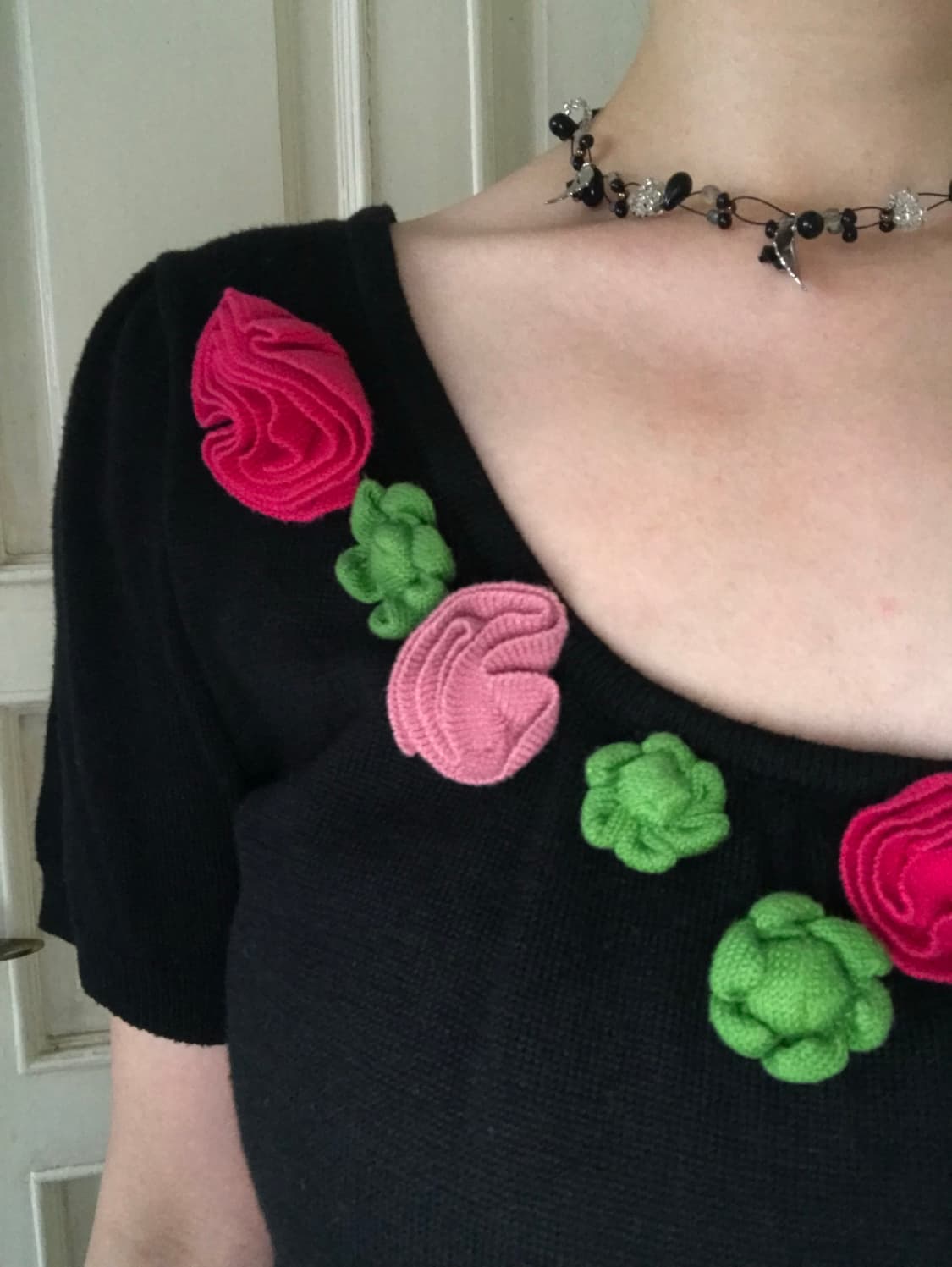  vintage flower knit 상품이미지4