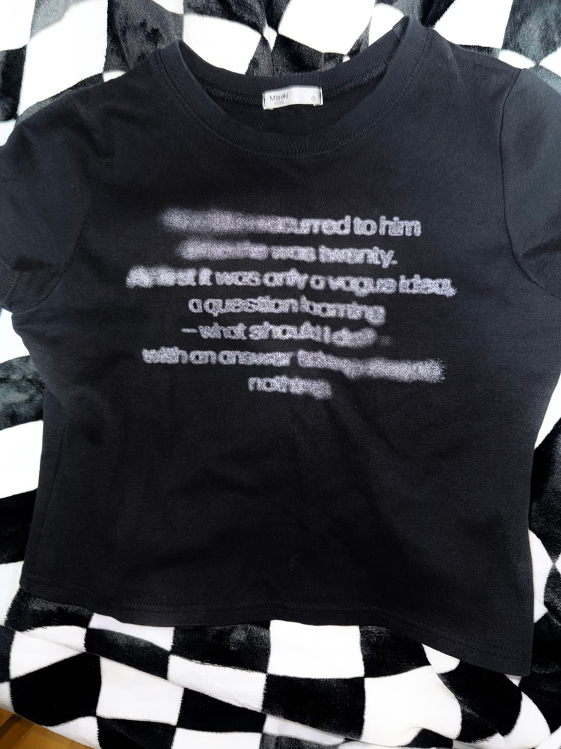 미세키서울 레터링 반팔 Lettering short sleeves 블랙 상품이미지3