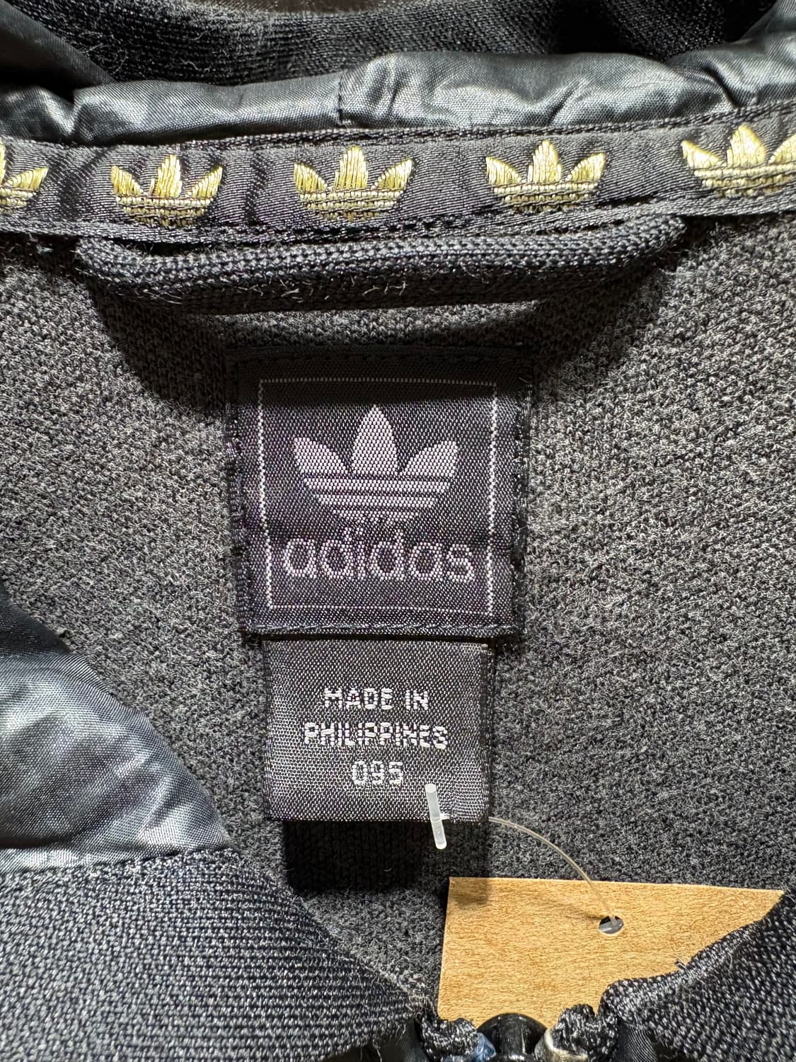 M 아디다스 골드로고 블랙 후드 트랙탑 상품이미지6