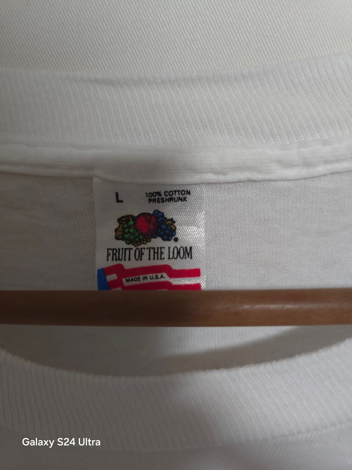 Fruit of the Loom 화이트 프린팅 반팔티 L ✨️미국빈티지✨ 상품이미지3