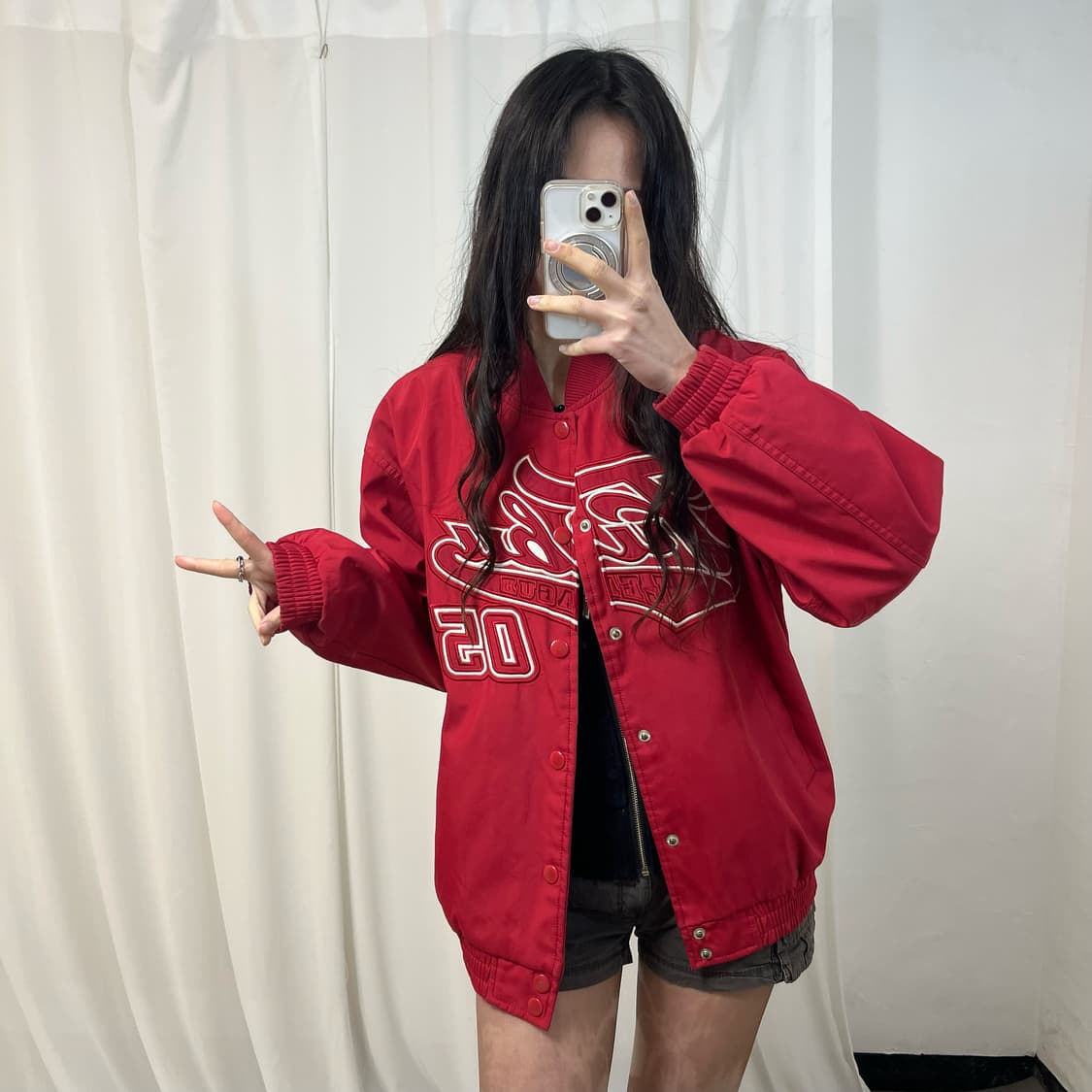 FUBU Red Varsity Jacket 상품이미지2