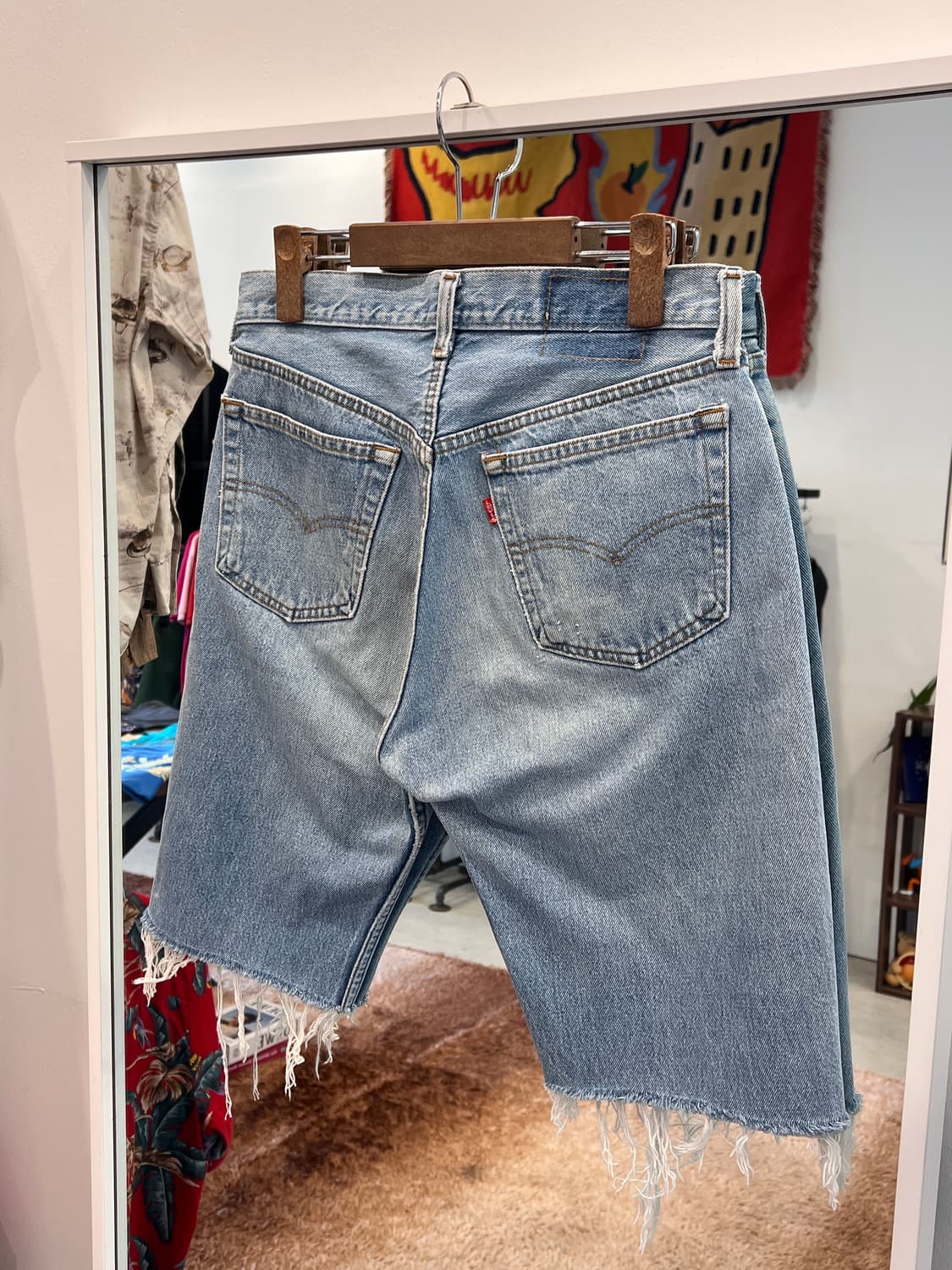 90s Levis 리바이스 빈티지 컷오프 데님 쇼츠 팬츠 (USA) 상품이미지4