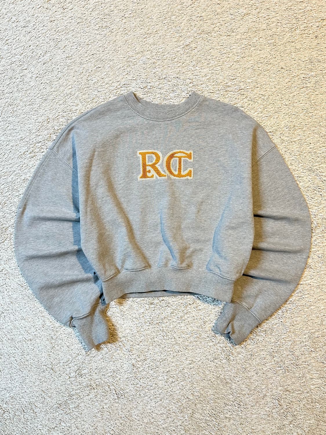 렉토 RECTO RC 엠브로이드 로고 자수 클래식 맨투맨 그레이 상품이미지1