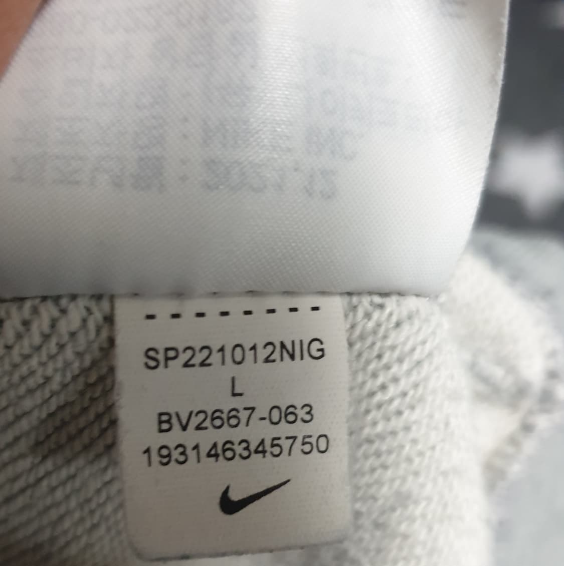 나이키 NSW클럽 셋업  그레이 (맨투맨, 조거팬츠) L 상품이미지3