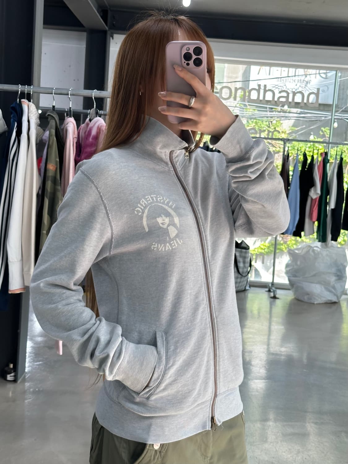 히스테릭글래머 히스걸 하이넥 투웨이 코튼집업 상품이미지2