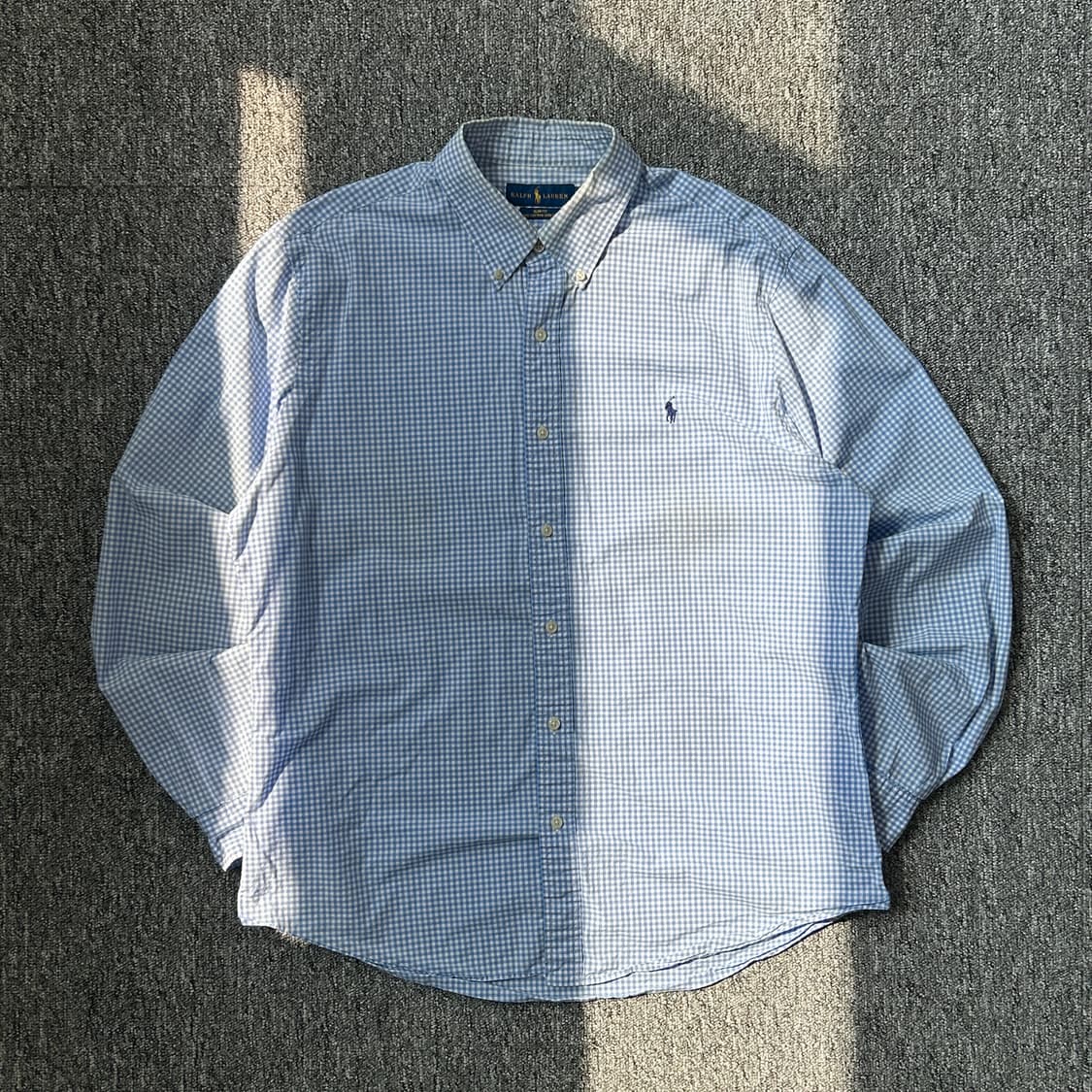 폴로 랄프로렌 슬림핏 체크 패턴 셔츠 상품이미지1