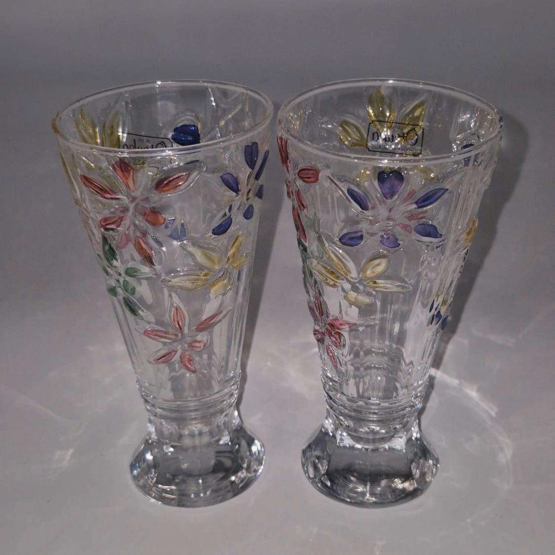 80s 오츠카 컬러 플로랄 다각 파르페 잔 1p 상품이미지5