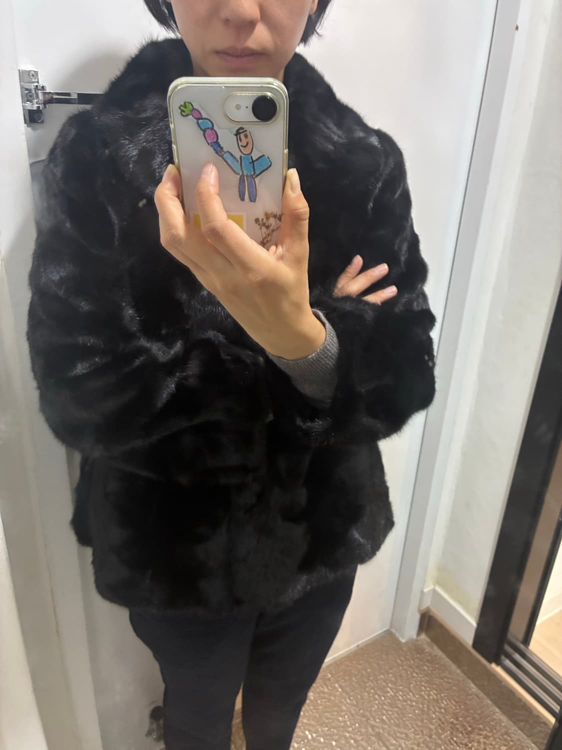 천연 100% 밍크 하프코트 상품이미지2