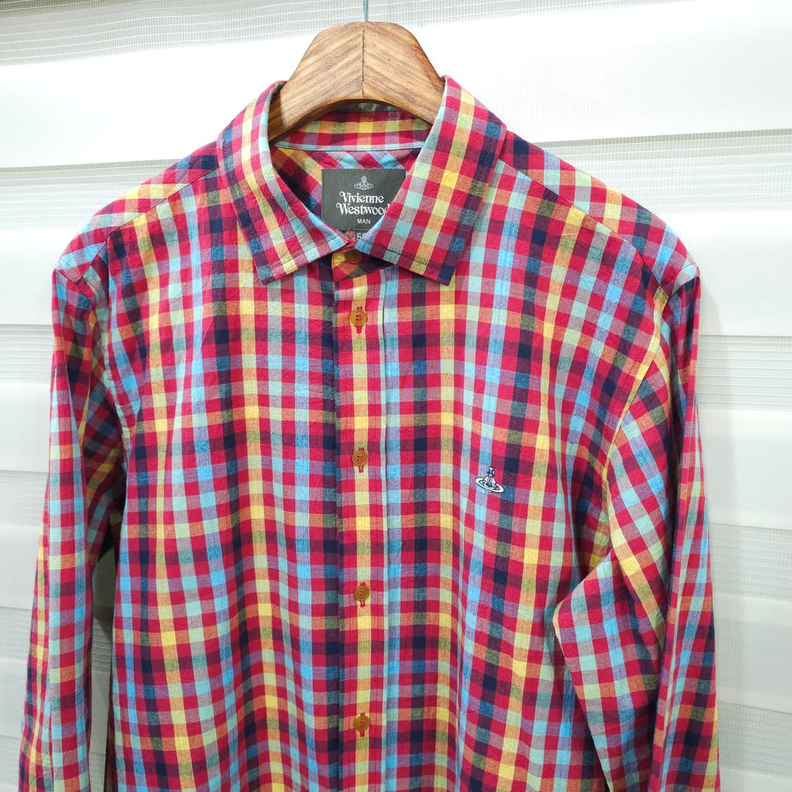 비비안웨스트우드 맨 린넨혼방 체크셔츠- 50 상품이미지2