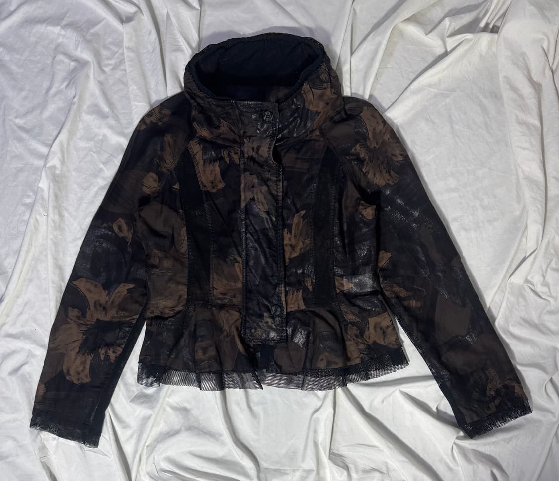 Eiko kondo 플라워 시어 메쉬 자켓 y2k lgb goa 보노 상품이미지4