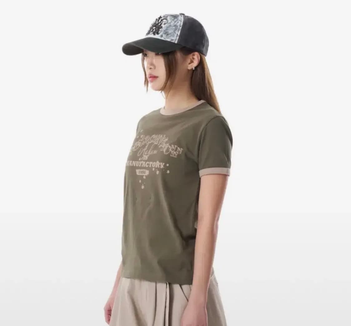 아캄 링거티 VTG Ink Ringer Top (Khaki) 상품이미지2