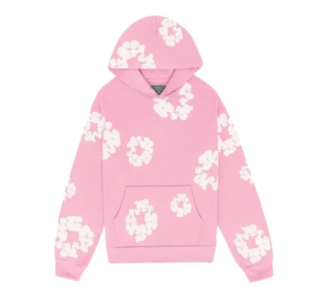 데님티어스 후드 스웻셔츠 핑크 s사이즈 상품이미지1