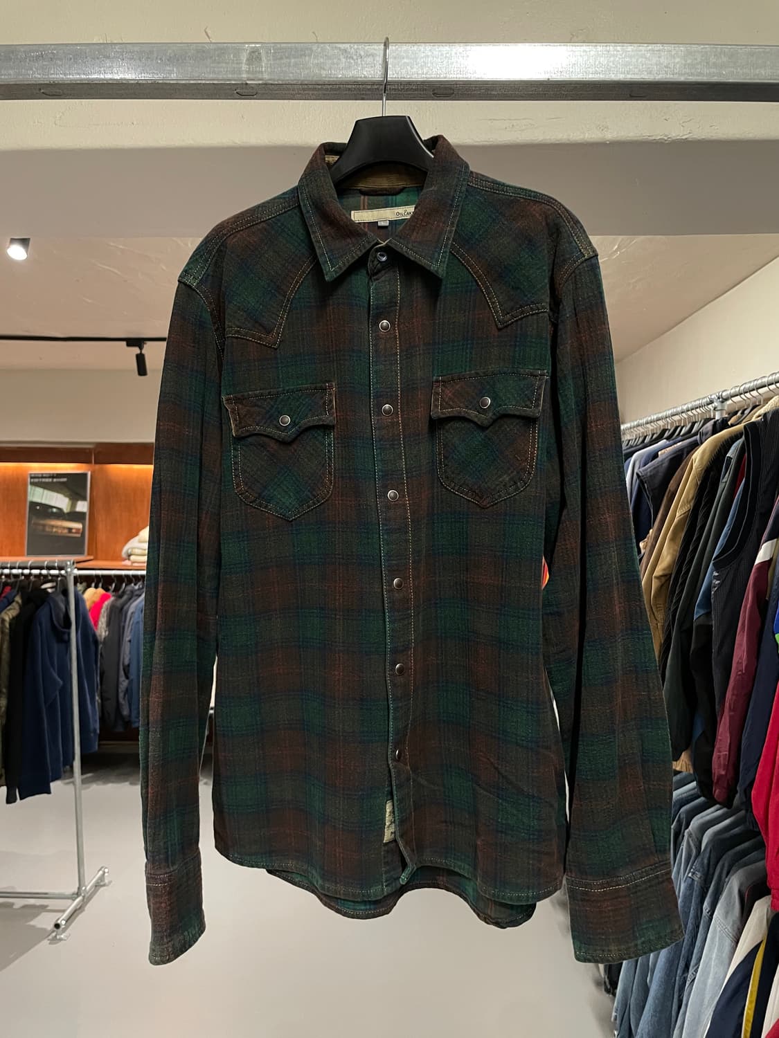 Oil cake 빈티지 웨스턴 체크 셔츠   상품이미지6