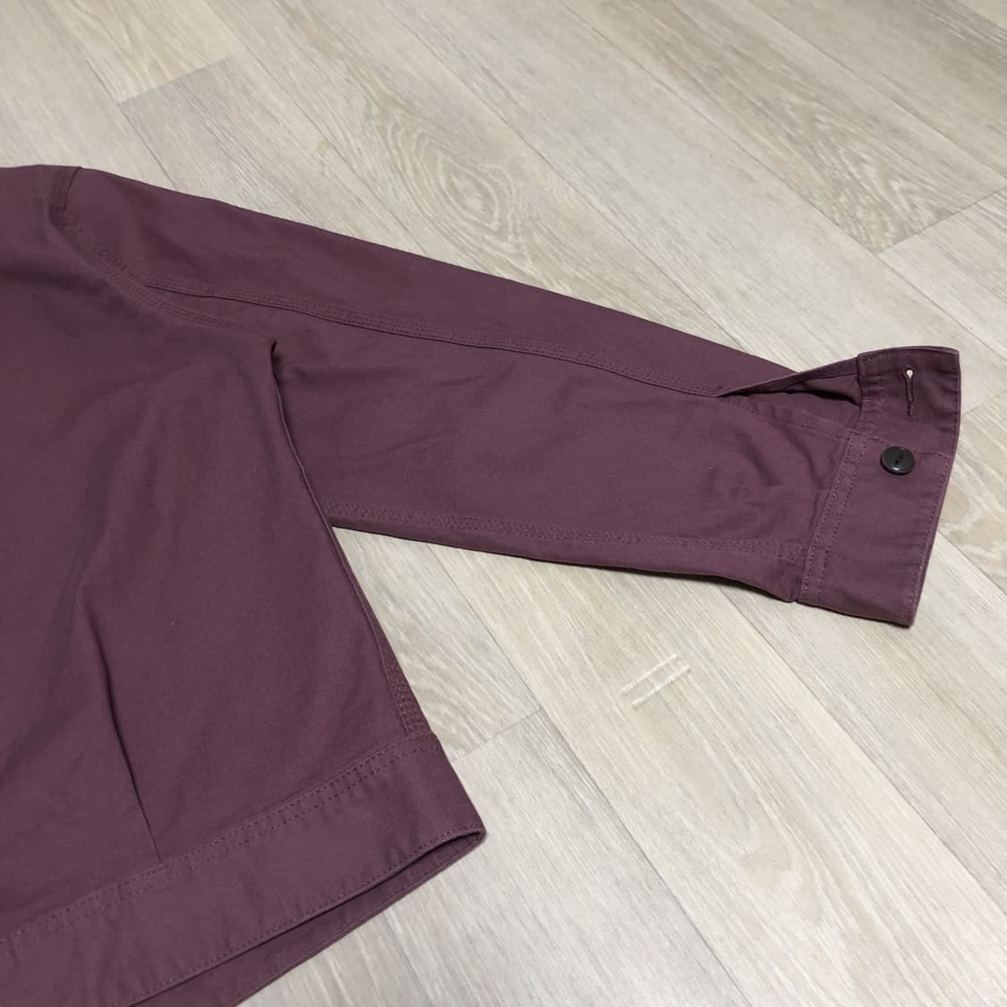 (L) 유니클로 UNIQLO 캔버스 워크 집업 블루종 퍼플 상품이미지8