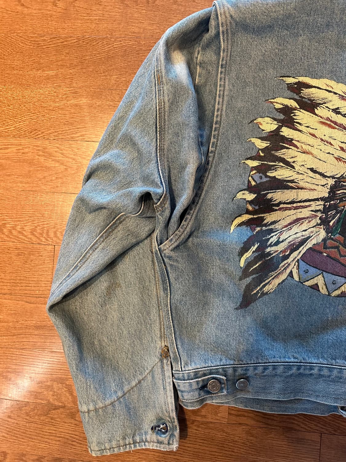 [XL(표기M)] 90s 폴로 랄프로렌 인디언헤드 빈티지 데님자켓 상품이미지7