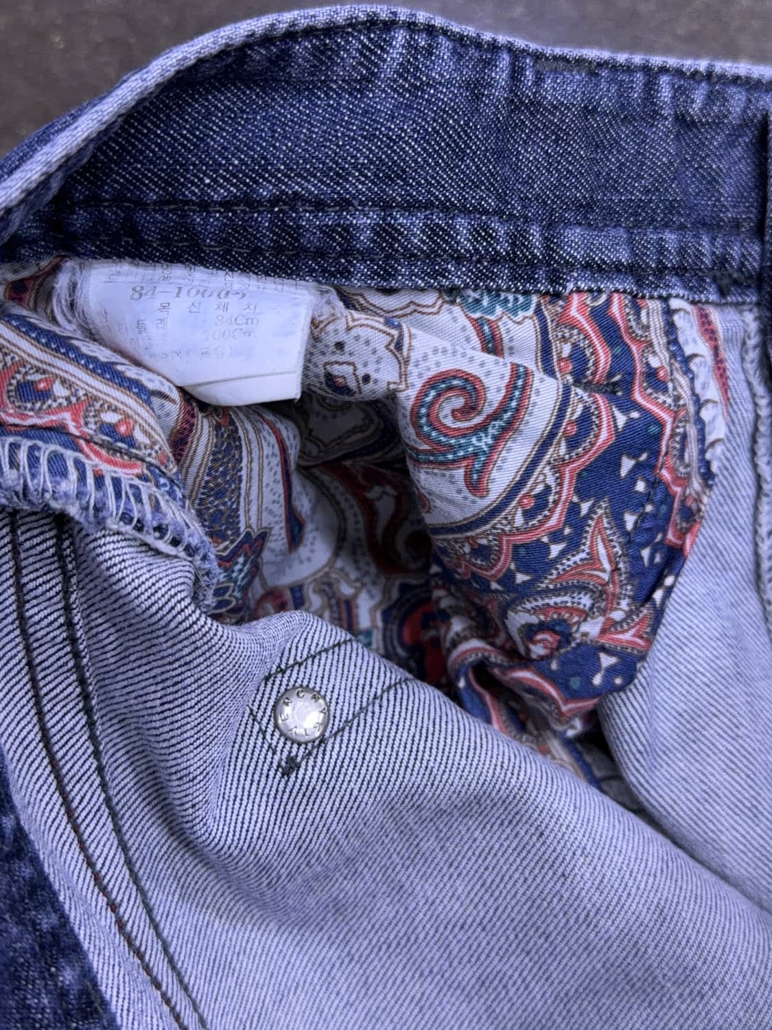 지방시 루즈핏 빈티지 워싱 쿨 그레이 데님팬츠 32 상품이미지9