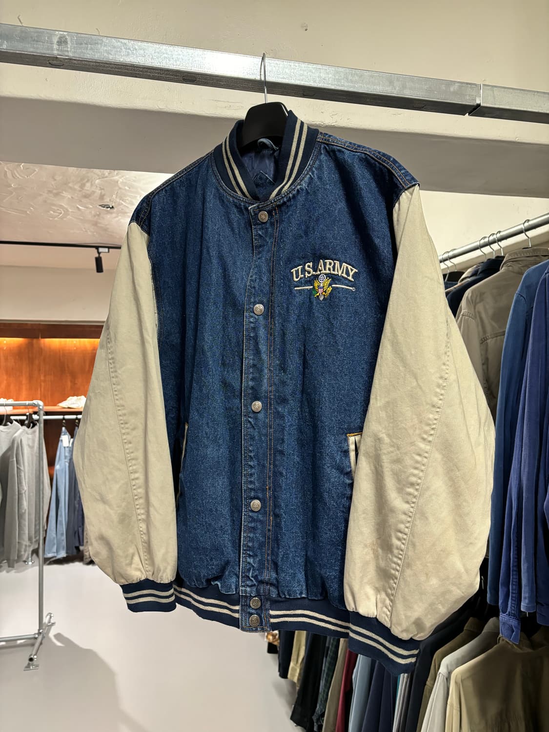 90s 데님 베이스볼 자켓 상품이미지3