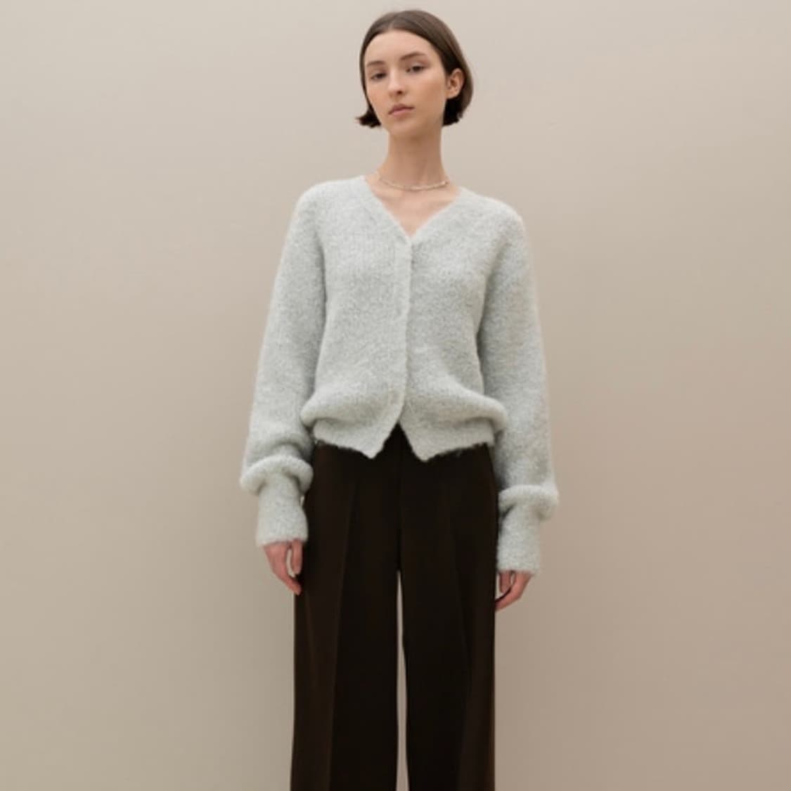 thetis 더티스 브이넥 모헤어 부클 니트 가디건 새상품 F 상품이미지5