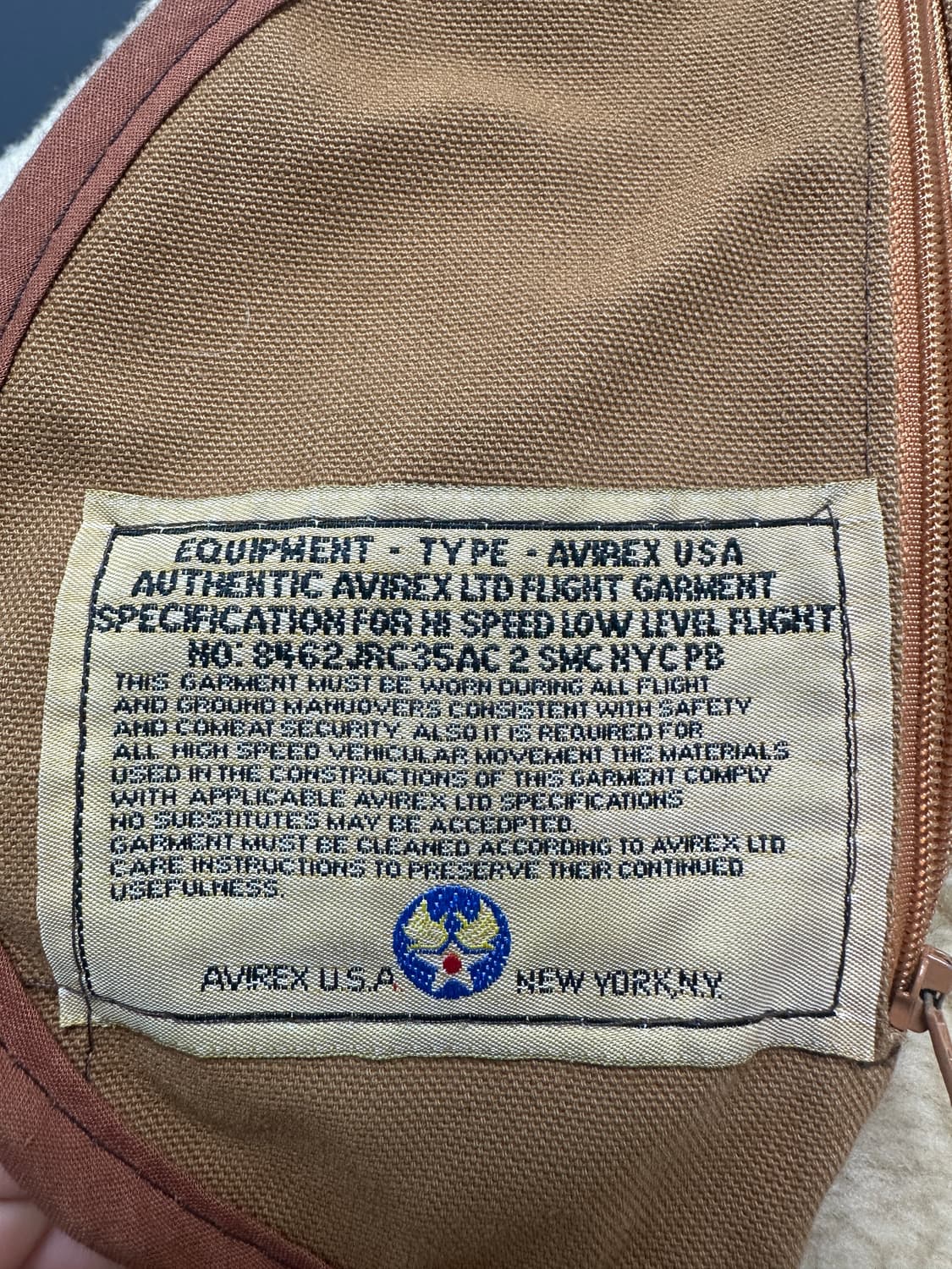 아비렉스 b-3 플라이트 무스탕 상품이미지5