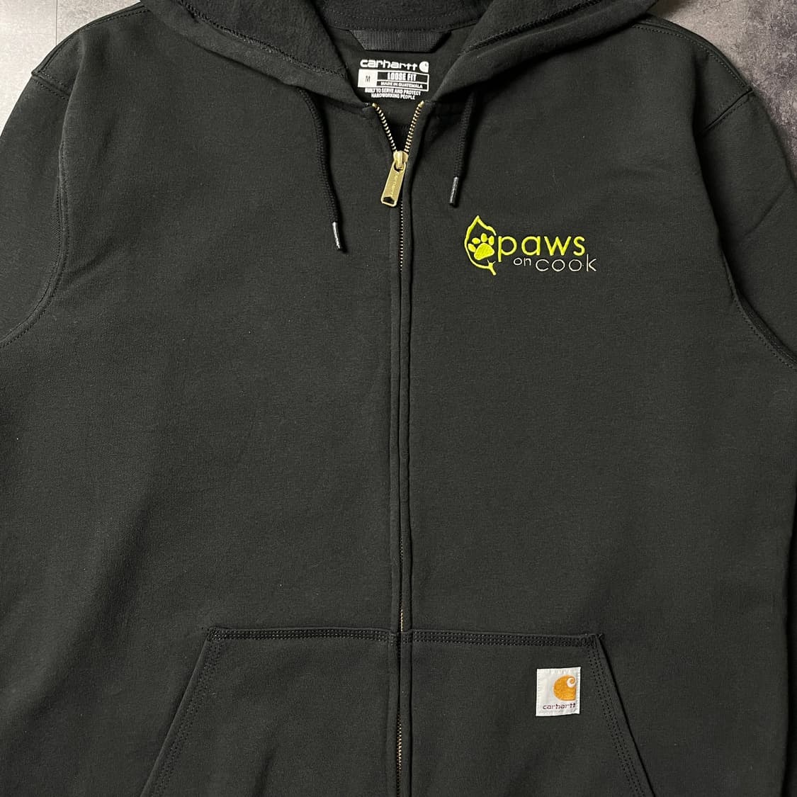 CARHARTT 칼하트 빈티지 블랙 기모 후드집업 A00942 상품이미지3