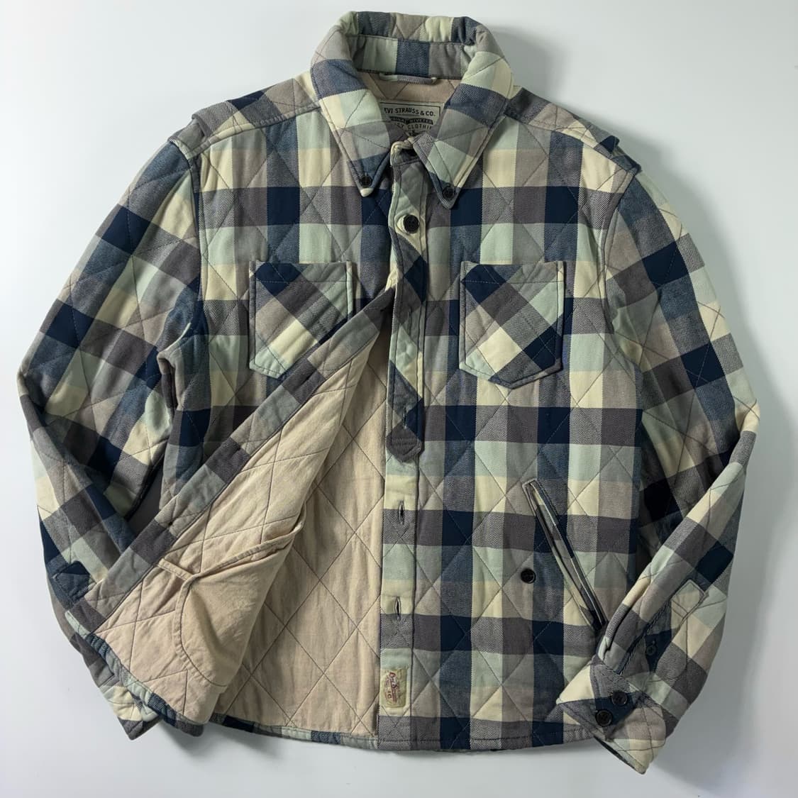 Levi's  리바이스 포켓 퀼팅 체크 셔츠 자켓  상품이미지1