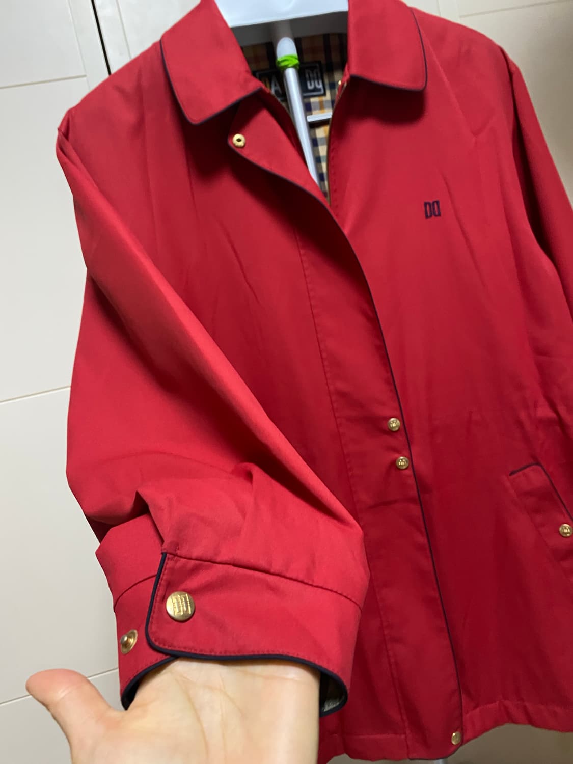 닥스 여성 레드 바람막이 L 상품이미지3