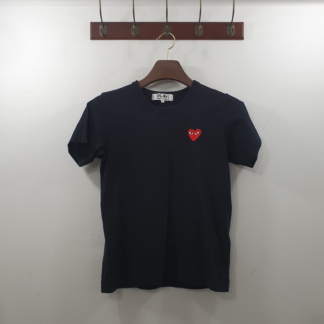 L(추S-M) 꼼데가르송 여성 레드와펜 데일리 면 반팔티셔츠 상품이미지1