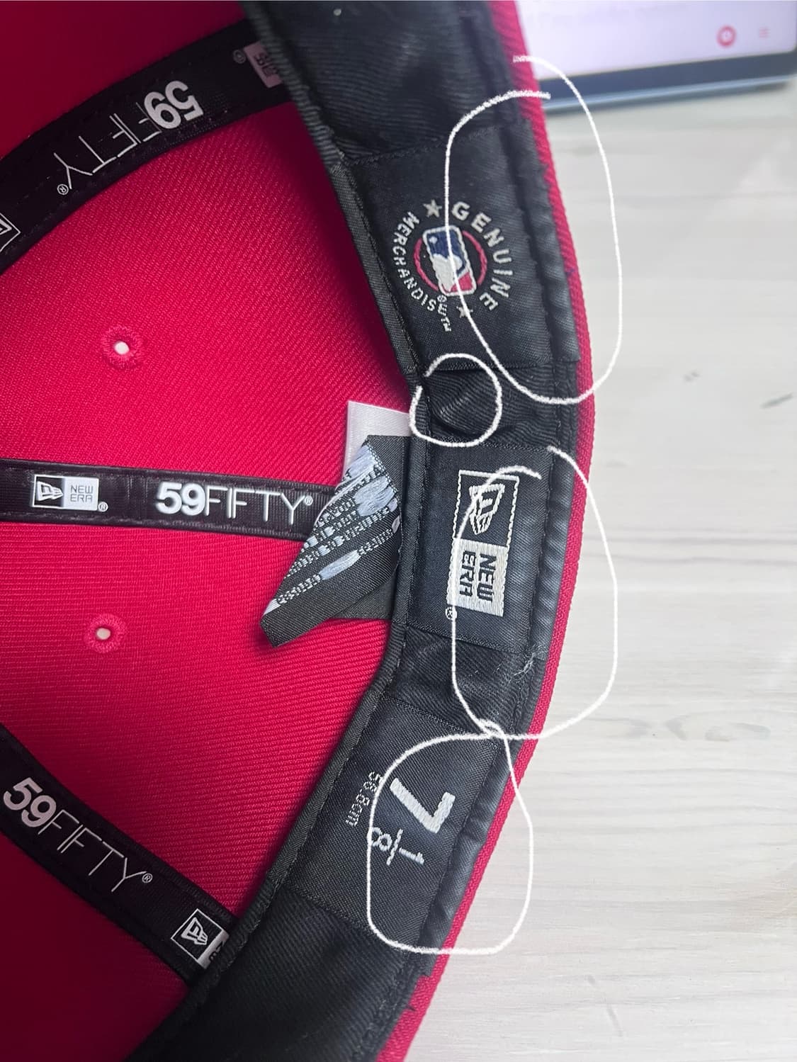 뉴에라 스냅백 MLB 뉴욕 양키스 베이직 피티드캡 스칼렛 상품이미지2