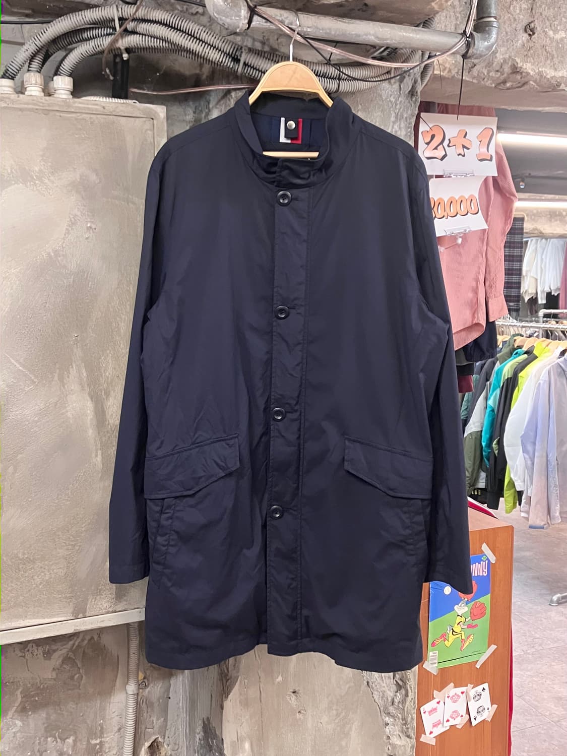 타미힐피거 롱 자켓 블랙 M  #csz3183 상품이미지1