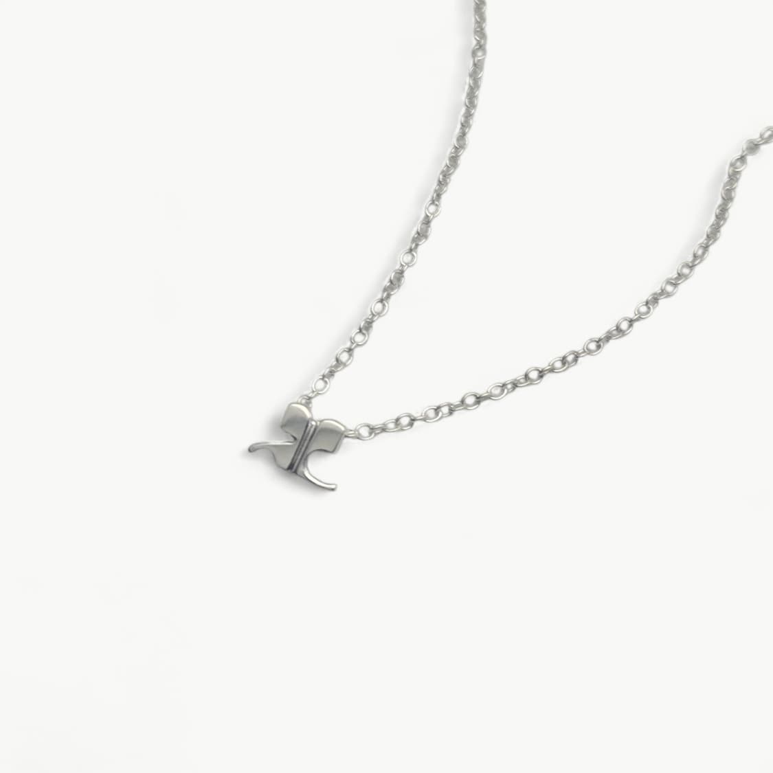 꾸레쥬 로고 업사이클링 실버 목걸이 상품이미지6