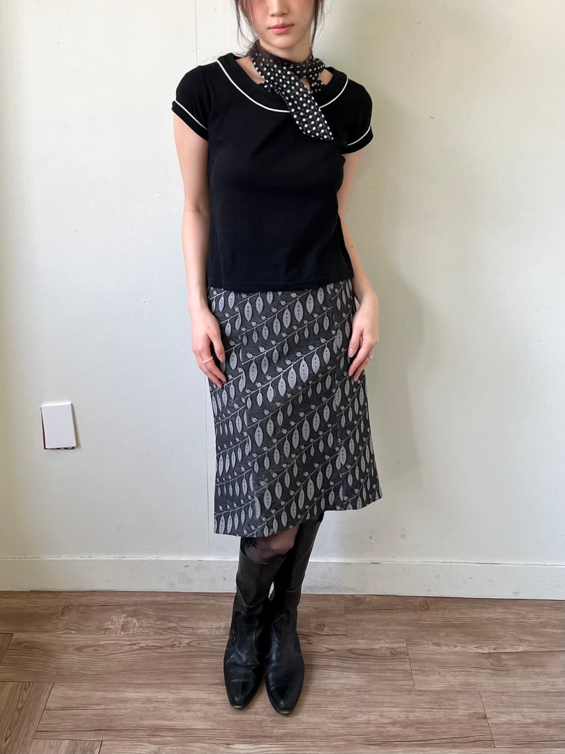 INDIVI 멀티 패턴 스커트 상품이미지7