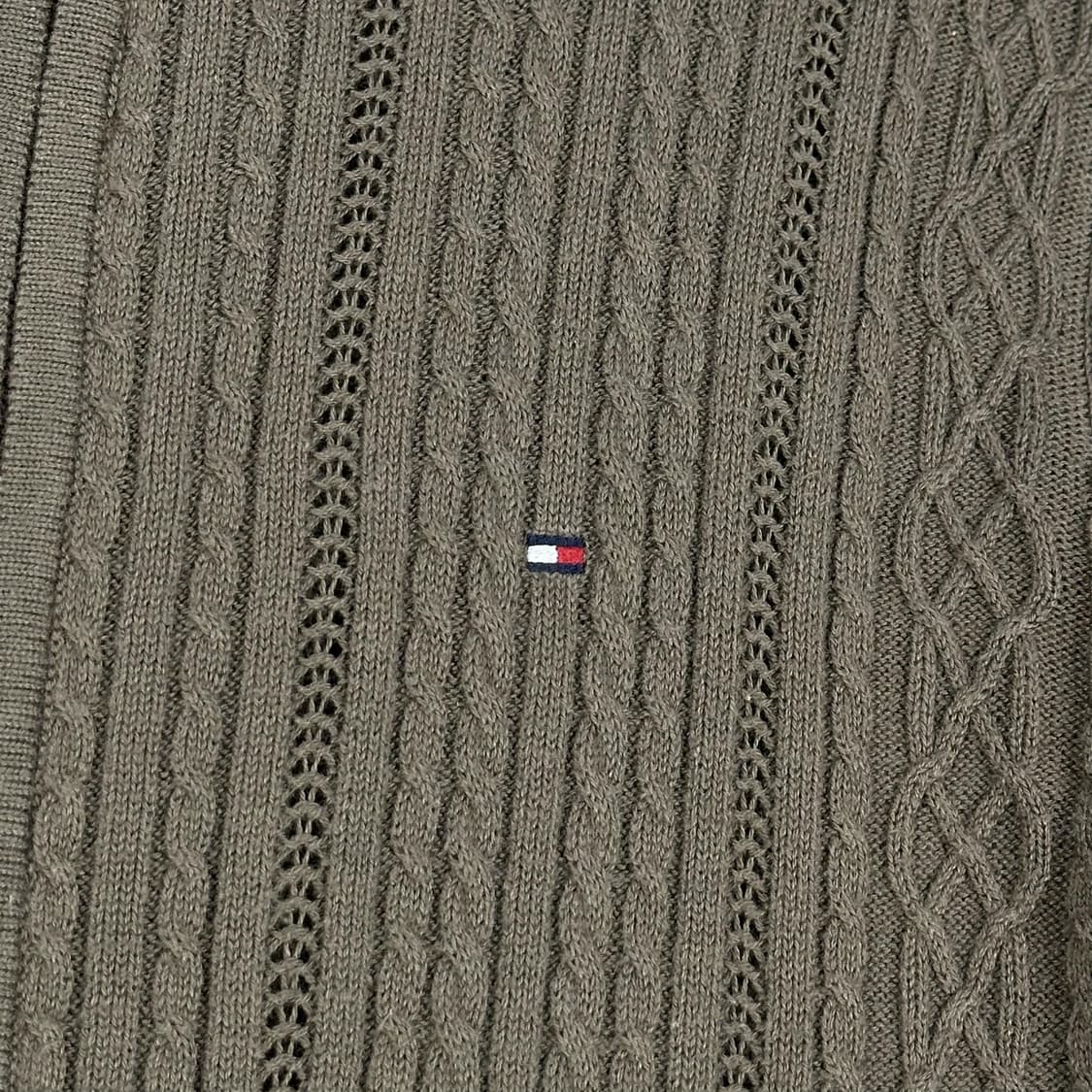 타미힐피거 플래그 브라운 니트집업 (S 여성추천) 상품이미지3