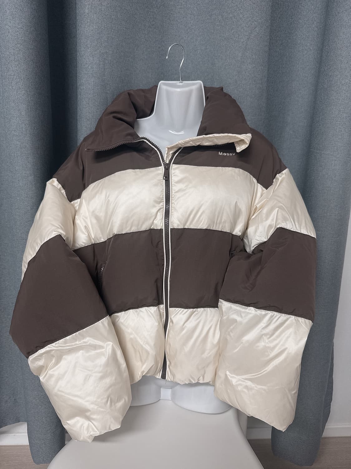 배색패딩 상품이미지1