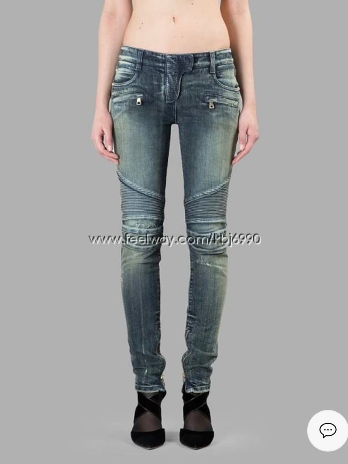 발망 클래식 슬림핏 녹워싱 바이커진 상품이미지1