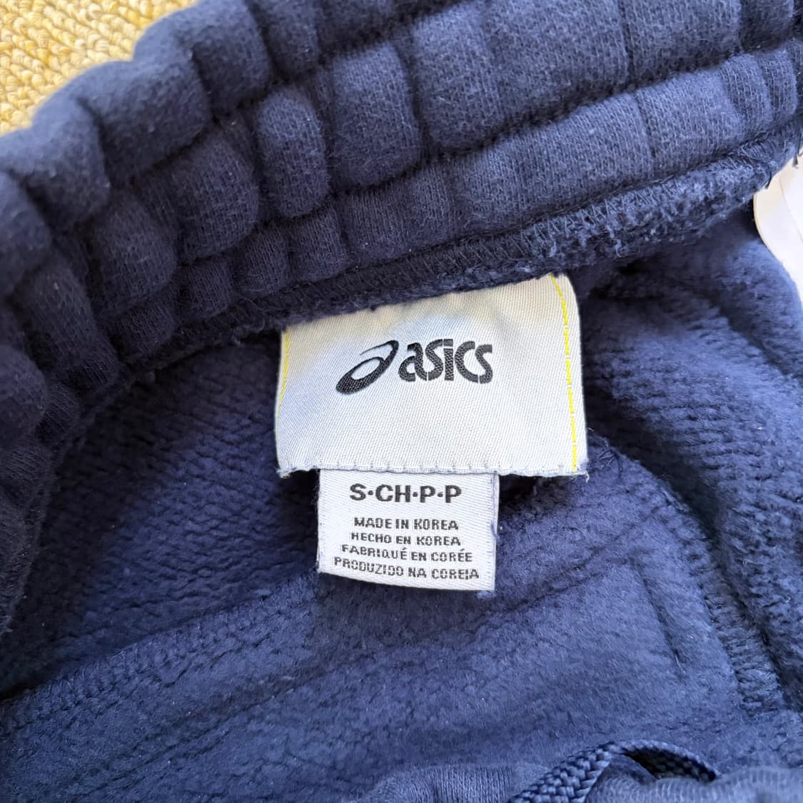 아식스 삼선 트레이닝 조거팬츠 네이비(S) 상품이미지6