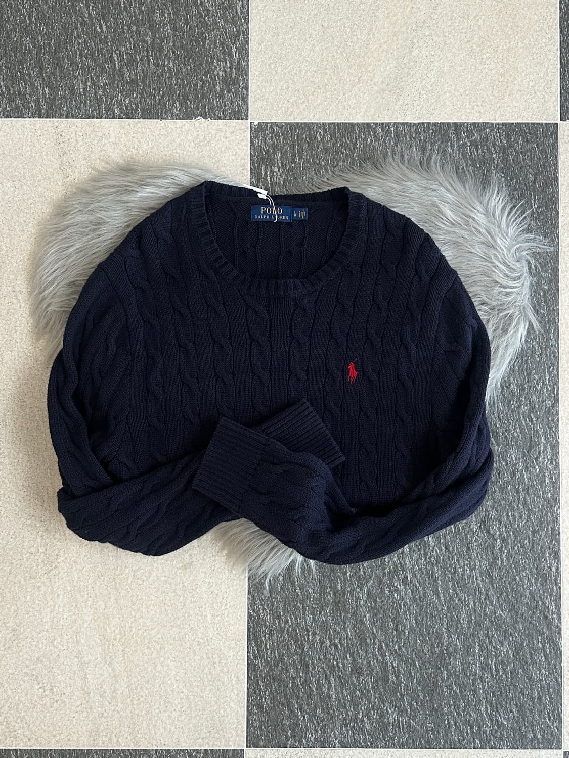 폴로 랄프로렌 네이비 케이블 니트  상품이미지1