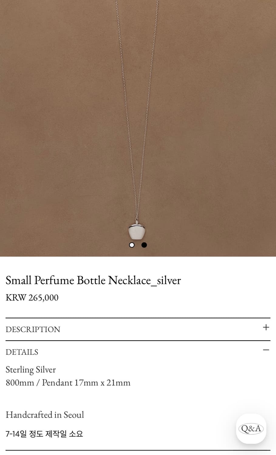 Baarbaar 바르바르 실버 롱 목걸이 상품이미지6