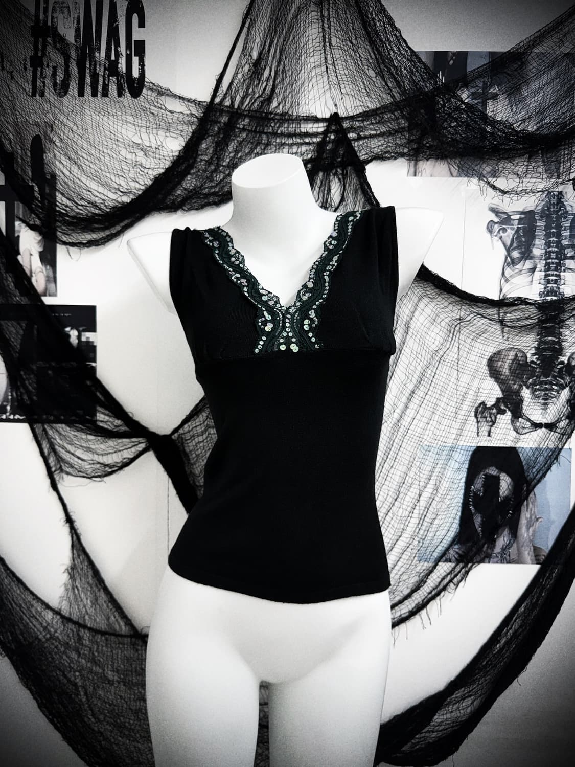 Spangle detailed sleeveless 상품이미지1