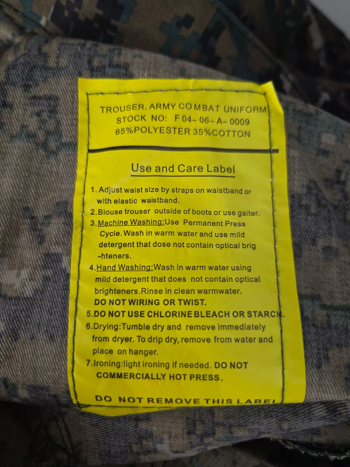 밀리터리 디지털 우드랜드 카모 전투복 상하의 세트 상품이미지8