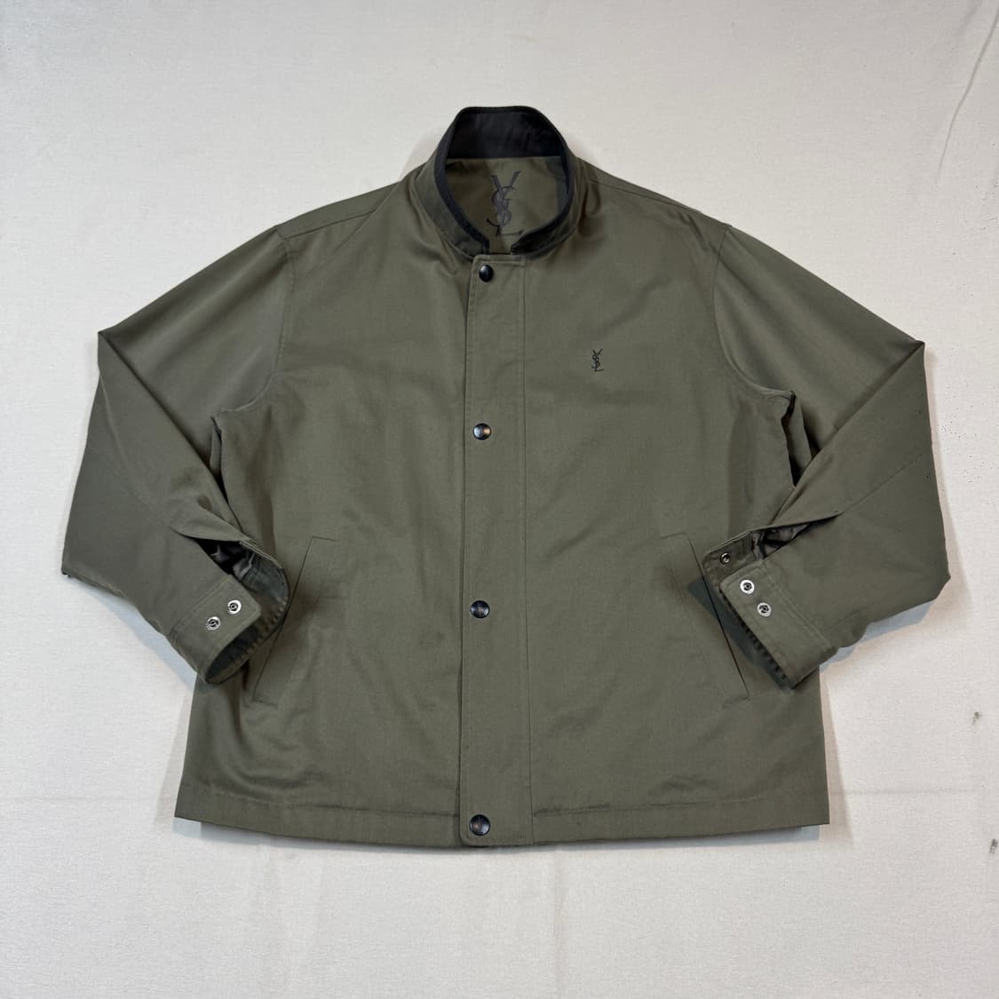 L) YSL 입생로랑 올리브 그린 해링턴 자켓 상품이미지1