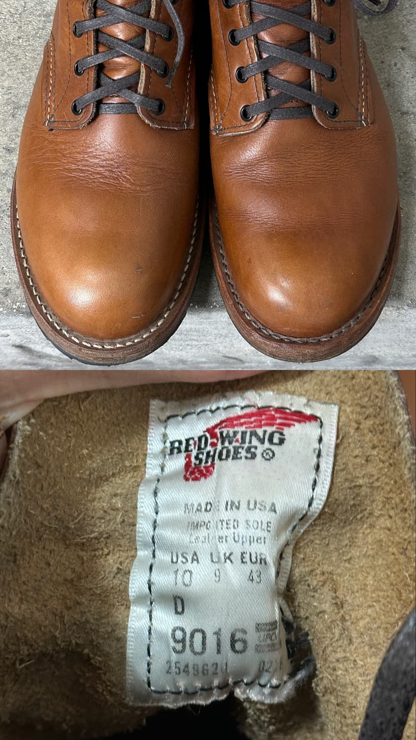 OG USA Made 레드윙 9016 벡맨 시가 구버전 상품이미지9