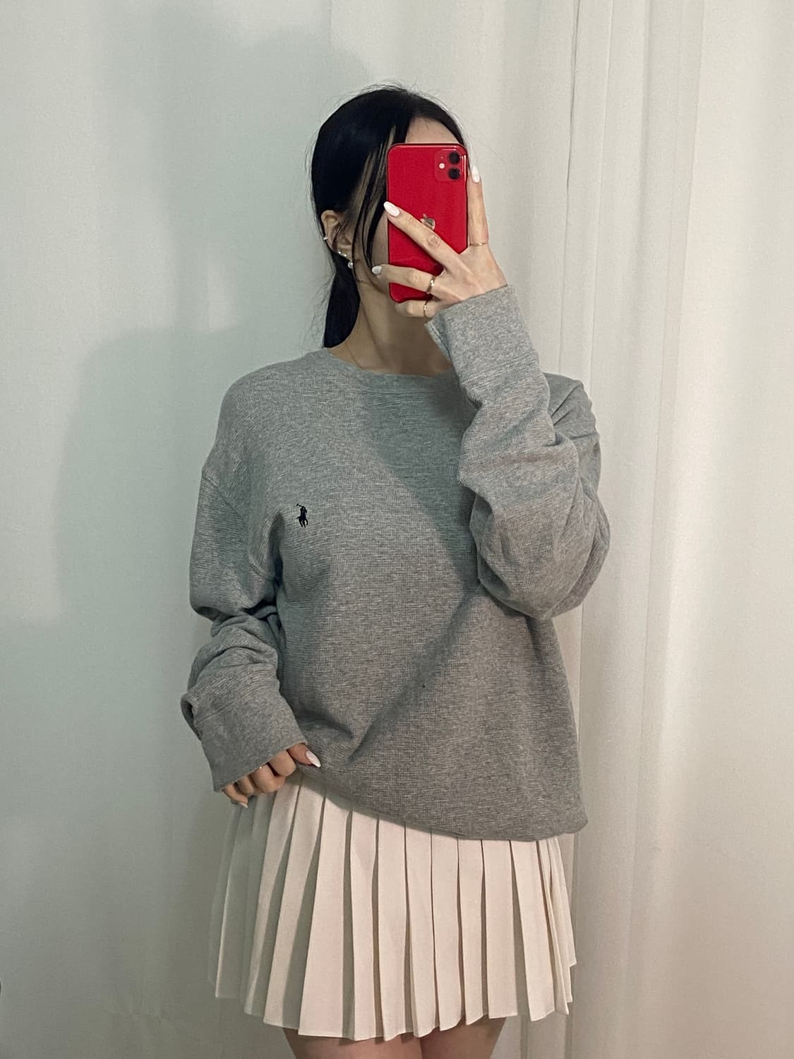 폴로 와플 포니 니트 상품이미지1