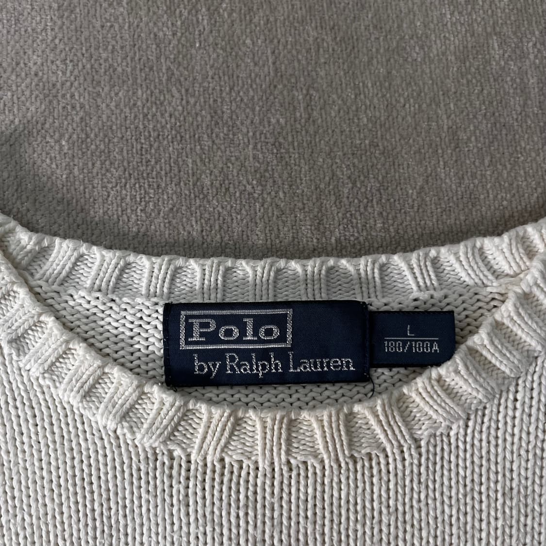 100 폴로랄프로렌 코튼 화이트 니트 상품이미지4
