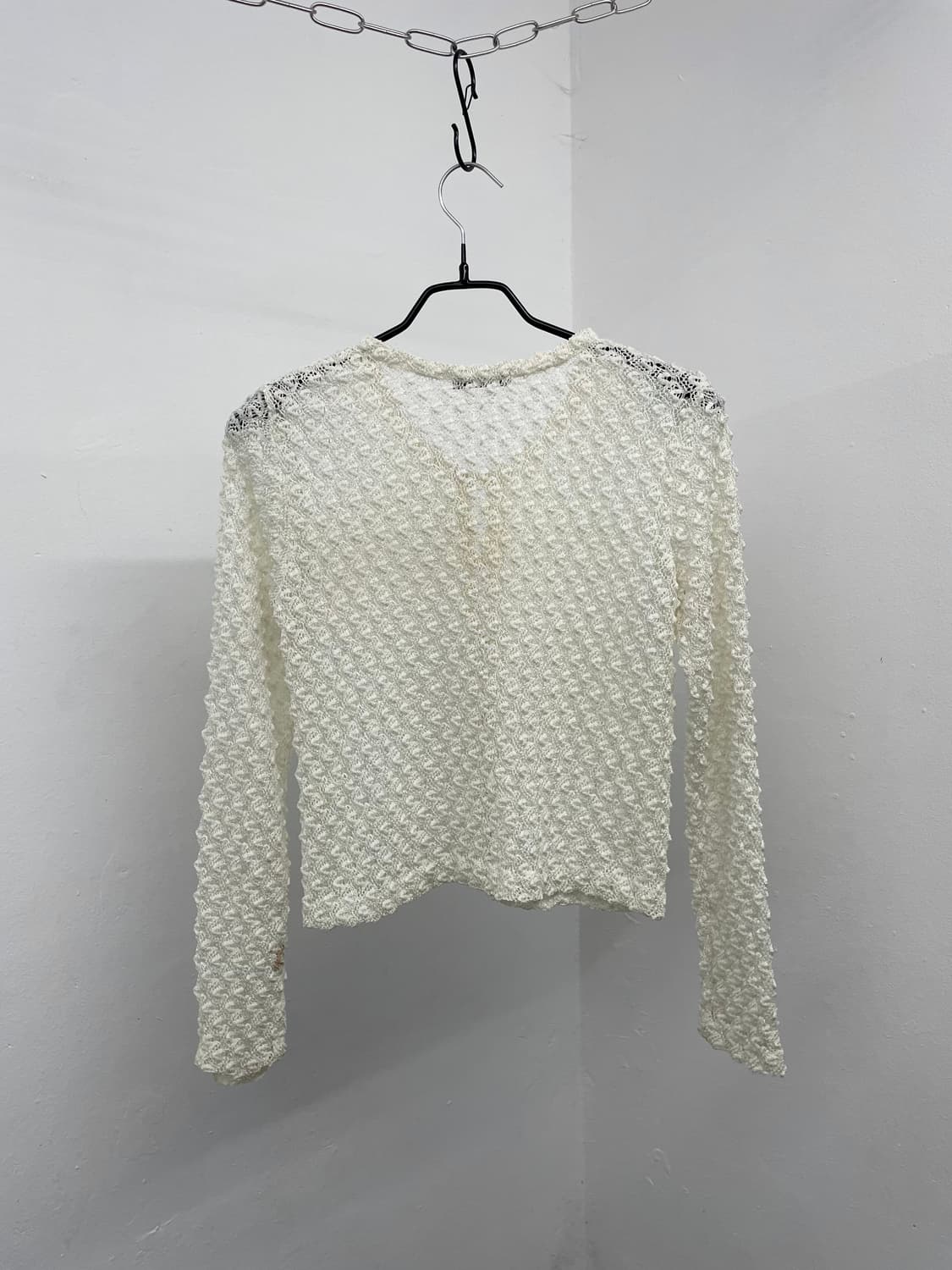 크림 짜임 버튼 가디건 상품이미지6