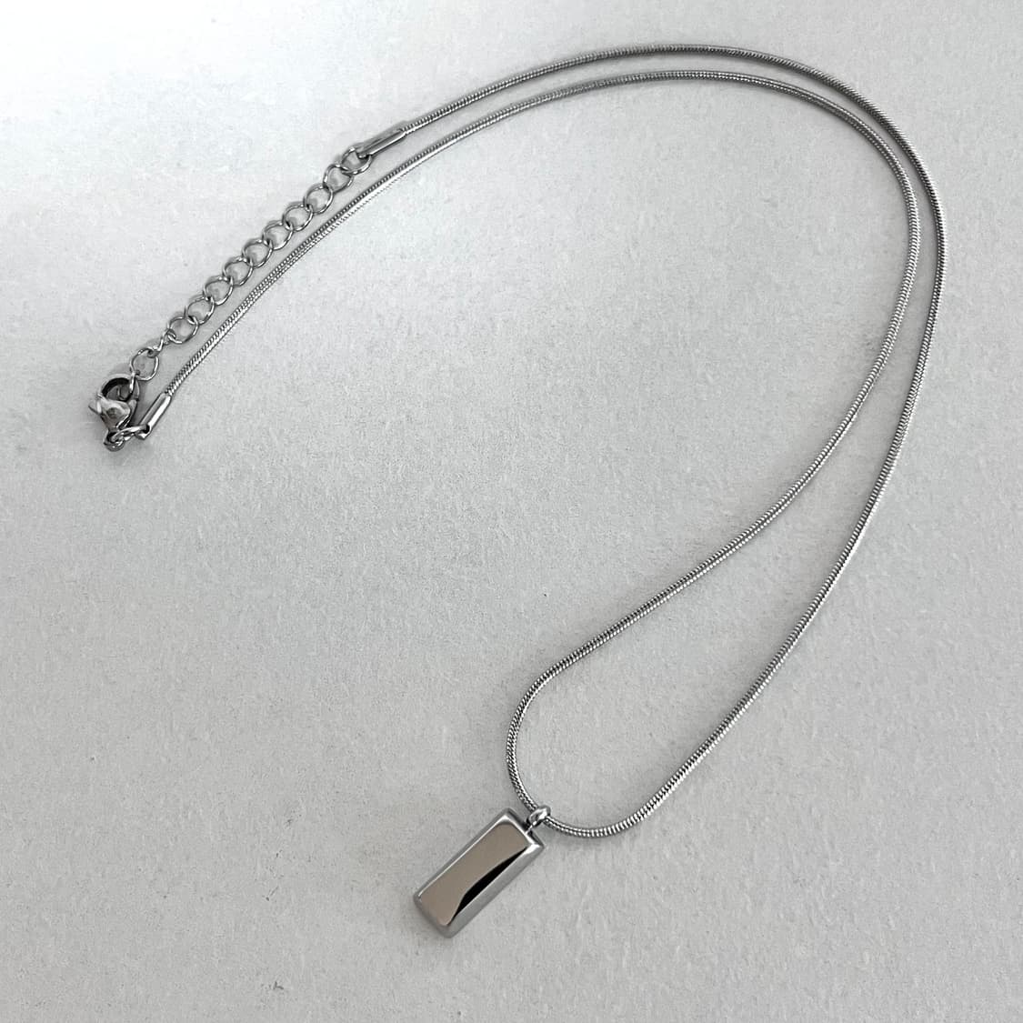 베이직 직사각 체인 목걸이 상품이미지2