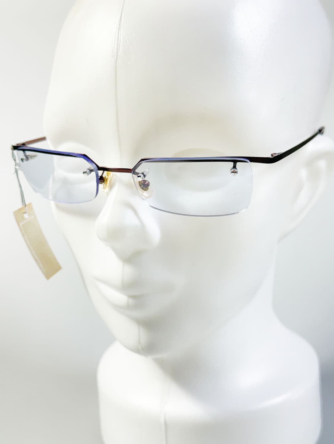 JEEP PLUS 반무테 스퀘어 메탈 프레임 빈티지 안경 상품이미지8